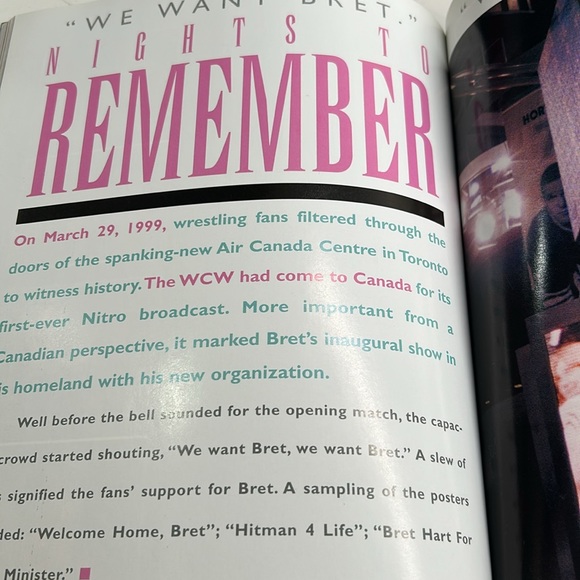 Bret Hitman Hart Softcover Fan Book With Perry Lefko - Picture 11 of 16